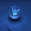 Anime Stitch Crystal Ball Mini Night Wooden Lamp Warm Light/7 Colors Desk Decoration Room Boy Girl Birthday Gifts 3D LED Round Sensory Compression