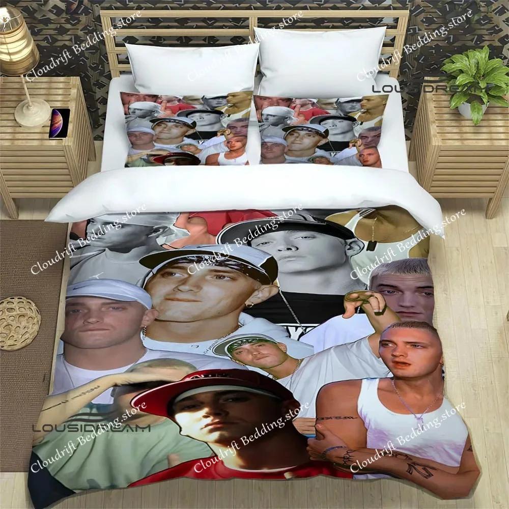 Eminem Hip -hop Singer Print Bedding Sets Exquisite Bed Supplies Set Duvet Cover Comforter Set Bedding Set Luxury Birthday Gift0