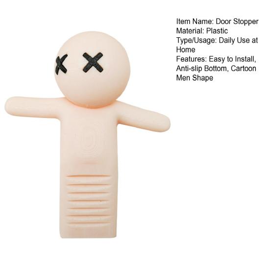 Lying Cartoon Men Door Stopper Wedge No Drilling Anti-collision Carpet Protector Anti-slip Windproof Tile Concrete