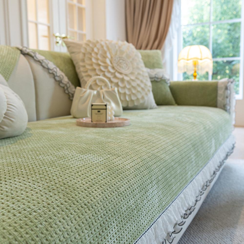 French Skirt Chenille Sofa Cushion Four Seasons Universal Autumn and Winter Non-Slip Seat Cover Cover Towel