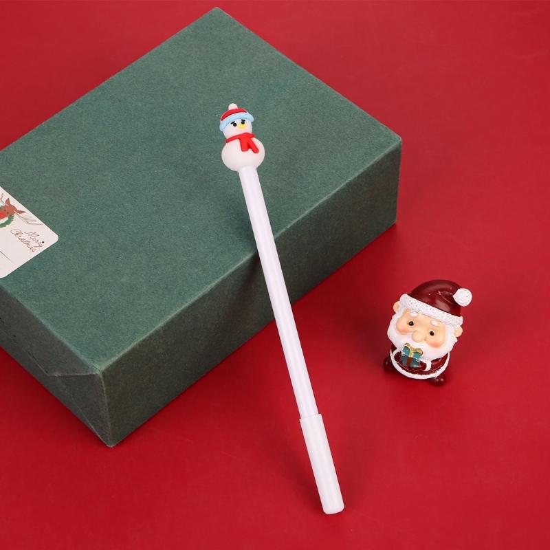 4Pcs Christmas Cartoon Gel Pen Funny Writing Pen Office Supplies for Student Game Reward Christmas Party Supplies