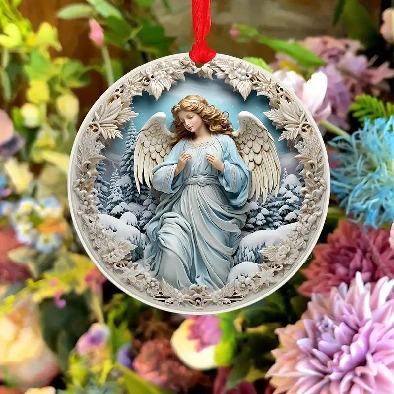 Vintage Acrylic Christmas Angel Decoration Festive Car Interior Ornament