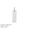 EManco Stainless Steel Mirror Polished Blank Rectangle Pendant Charms Can Make DIY Necklace Bracelet Jewelry Factory Outlet