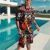 Summer Men Tracksuit 3D Print Loose Beach Women Short Sleeve Shorts Sports Set Comfortable Breathable Kid Tshirt Tracksuit
