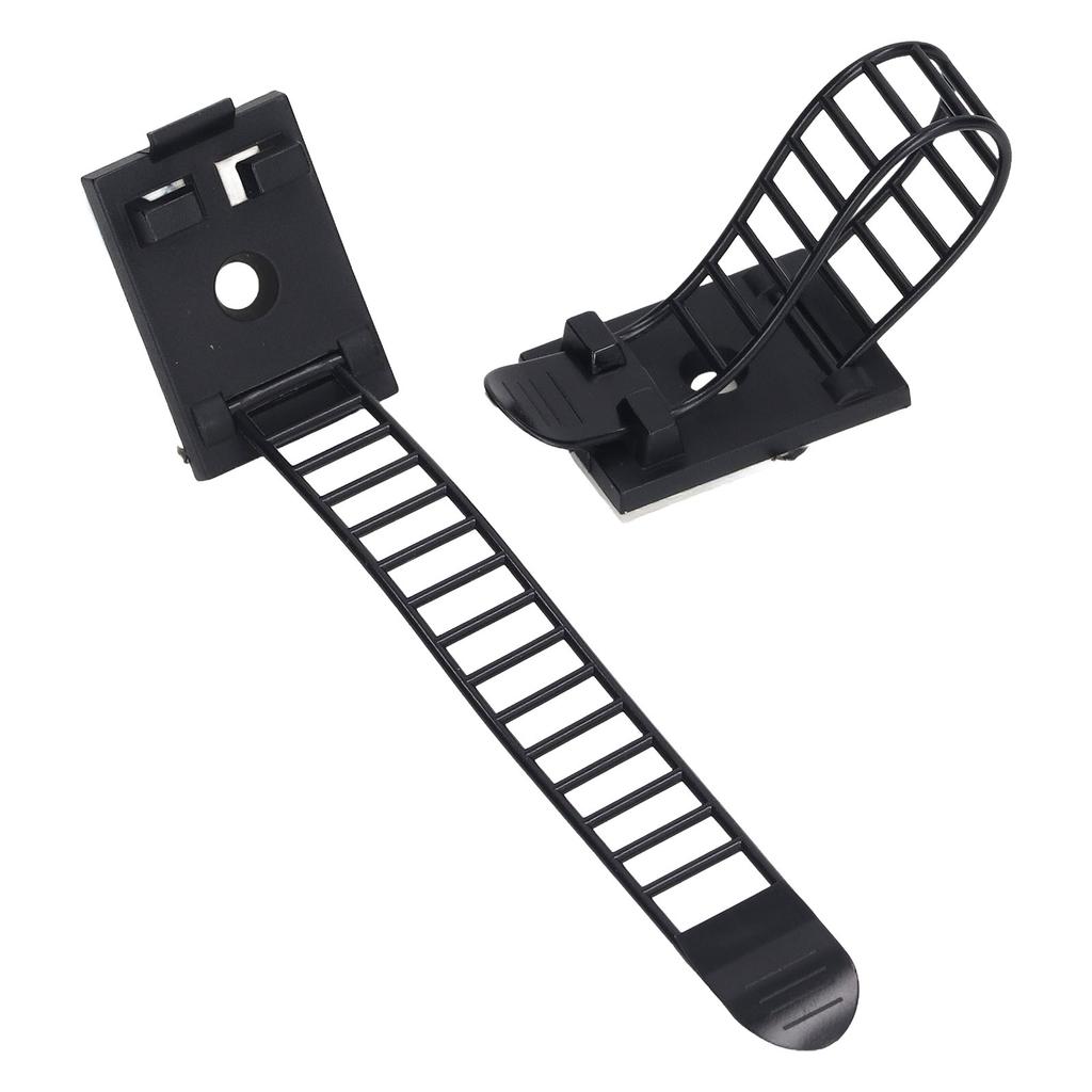 100Pcs Adhesive Cable Management Clips Adjustable Nylon Strap Ties Wire Clamps Organizer Strong