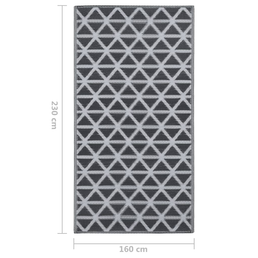 Outdoor Rug ARAKIL Black 160x230 cm PP