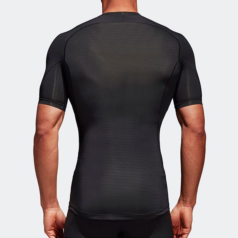 adidas T Shirts Men's Black Crew Neck Moderate Straight Fit CF7171