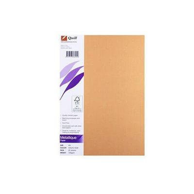 Quill A4 Metallpapier (25 Stück) (Herbstgold)