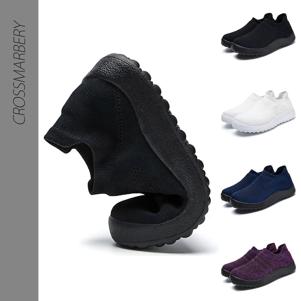 Crossmarbury Lightweight Easy to Put on and Take CY122 Size Women's Slip-On Sneakers, Comfortable, Stylish, Soft, Cute, off, Laceless, Simple,