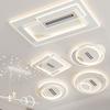 Three-color Dimming Indoor Ceiling Lamp Bedroom Living Room Dining Room Lighting Modern Square Round Ceiling Lamp 110V 220V