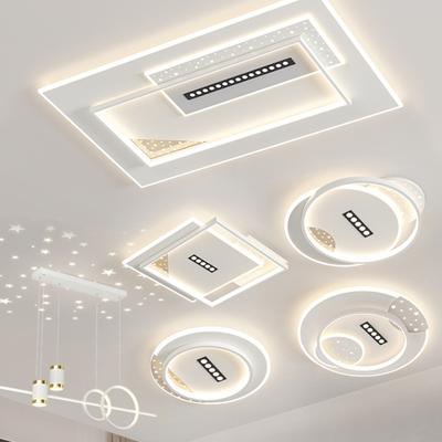 Three-color Dimming Indoor Ceiling Lamp Bedroom Living Room Dining Room Lighting Modern Square Round Ceiling Lamp 110V 220V