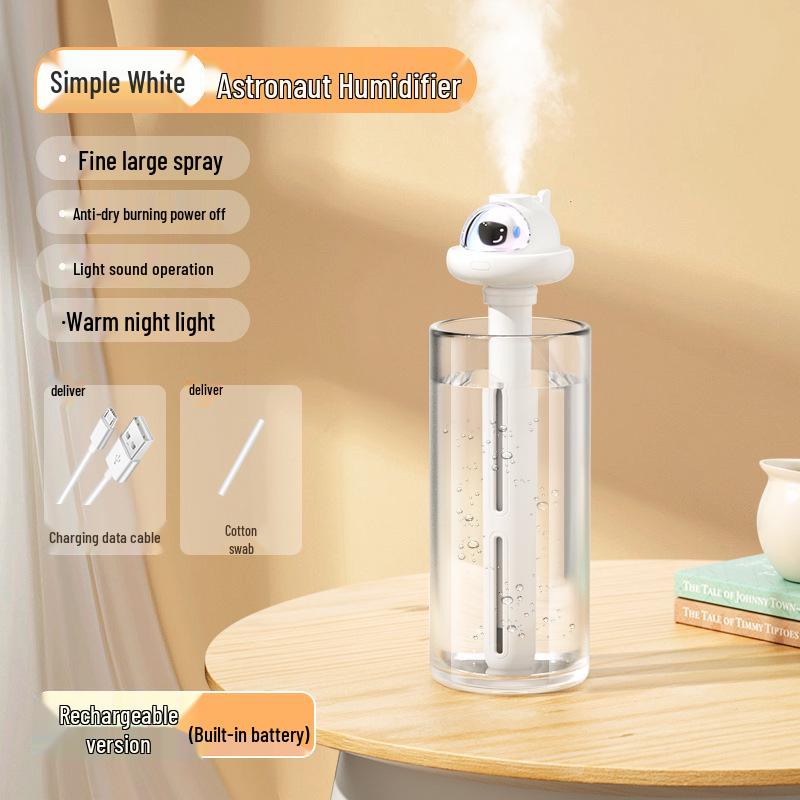 Silent Desktop & Car Humidifier - Large Capacity & Spray, Portable Atomizer for Home & Bedroom