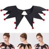 Weihnachtsclown Abnehmbarer Kragen Spitzes Design Hofstil Dekorkragen Cosplay Kostüm Accessoire für Punk-Styling