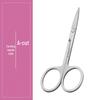 Stainless Steel Eyebrow, Nose, and Beauty Scissors with Round, Curved, and Pointed Heads