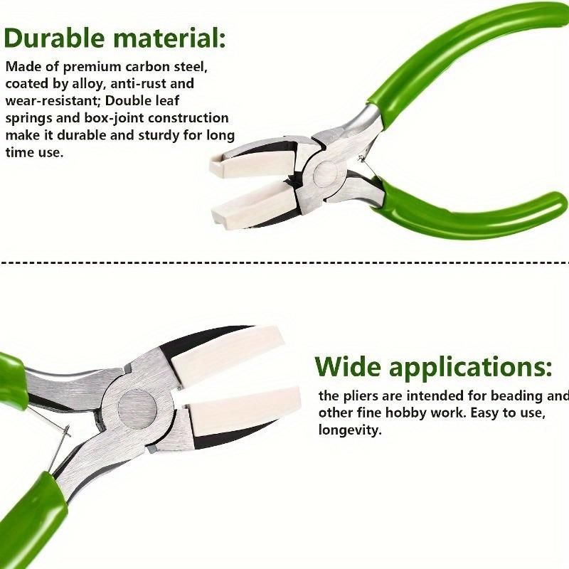 2pcs/set 6 In 1 Bail Making Pliers Jewelry Bail Pliers, Nylon Nose Pliers for Jewelry Making Beading Looping Shaping Wire DIY Crafts