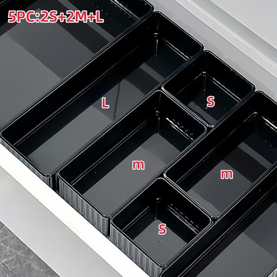 Acrylic Desk Organizer with Built-in Stationery Holder for Cosmetics