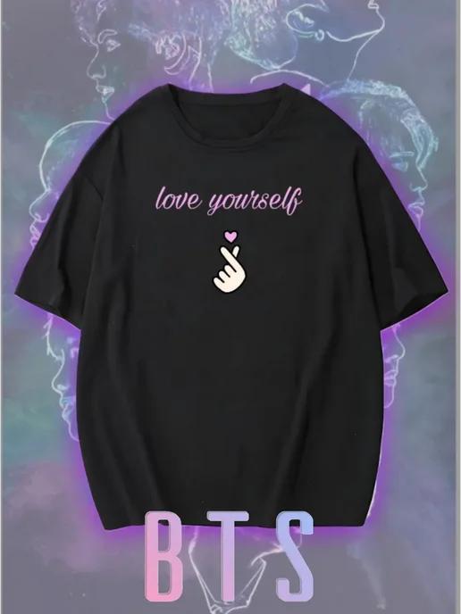 Oversized T-shirt with BTS print S