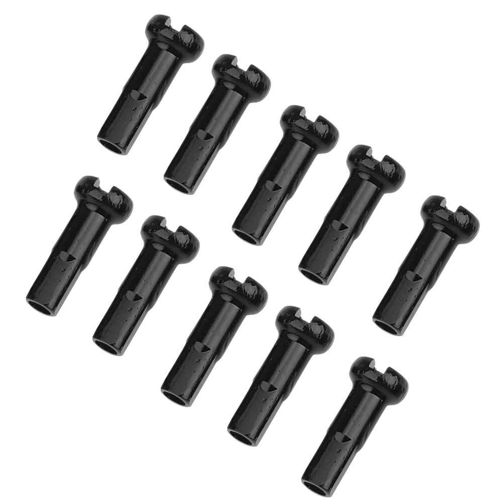 10Pcs Mountain Bike 14G Wire 7075 Aluminium Alloy Spoke Cap Bicycle Cycling Riding Accessory Bike Spoke Cap black