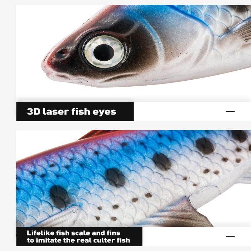 Flexible Fishing Baits Double Color Floating Lures Simulates Natural Lures for Various Water Conditions