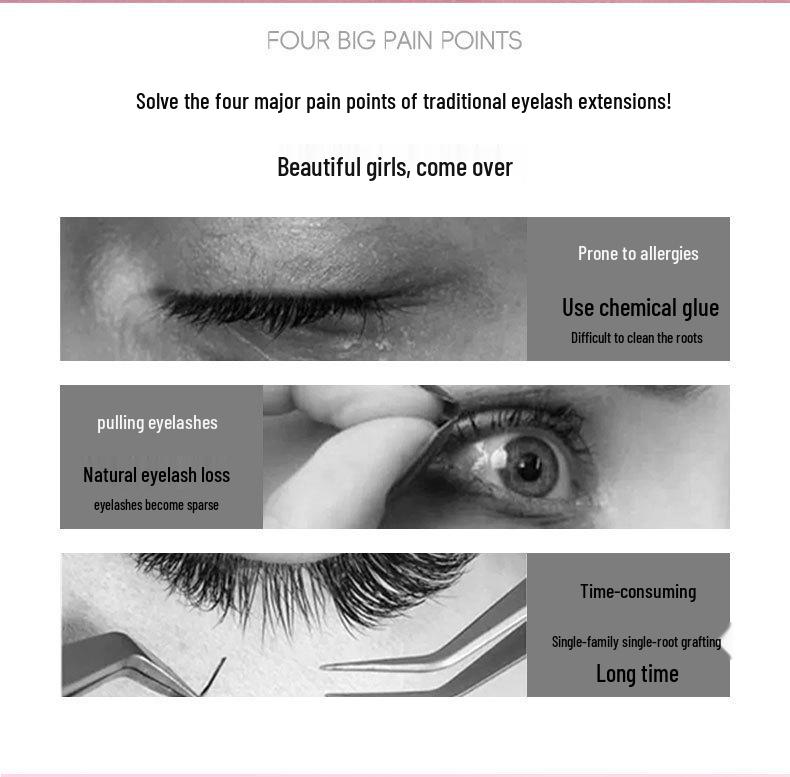 Magnetic False Eyelashes: Natural Set with Easy-to-Use Tweezers and Portable Case