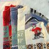 Men's Winter Plus Velvet Thick Knit Hong Kong Style Christmas Sweater - Loose Trendy Design for Couples