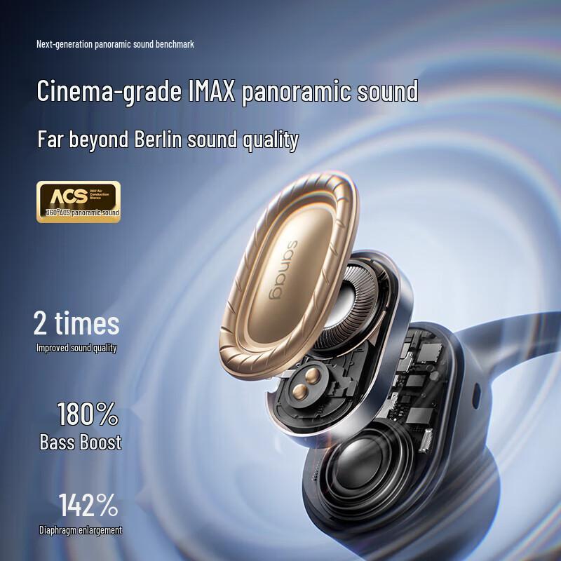 Saina C16S Wireless Bone Conduction Sports Ear Hook Headset