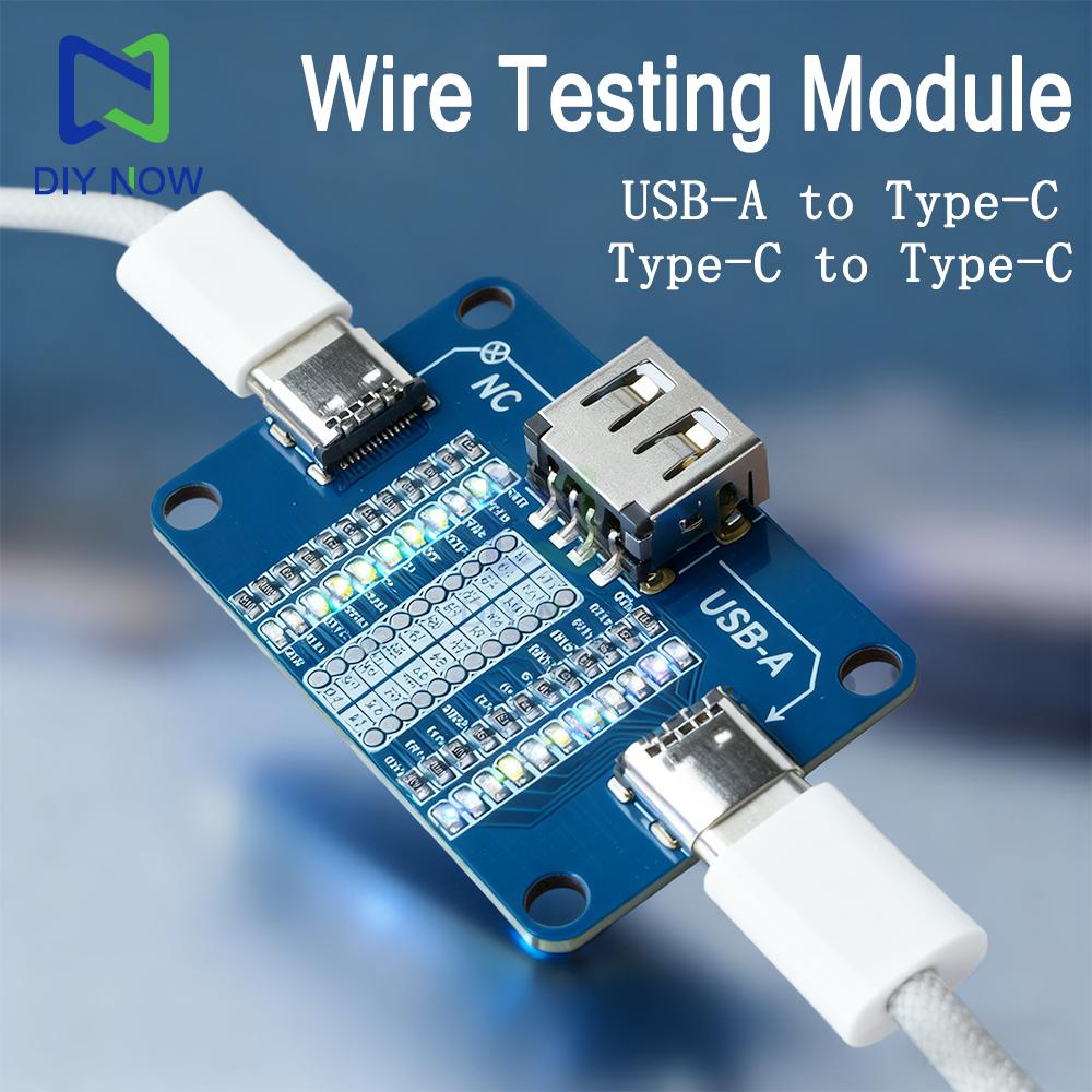 Fast Charging Cable Test Module USB A to Type-C / Type-C to Type-C Cable Pin Connectivity Test Board Module With LED Indicator
