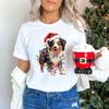 Festive Woman Tshirts Dog Owner Christmas Gift Short Sleeve Tshirt Trendy Girls Clothing Kawaii Cartoon Santa Dog Classic Tops