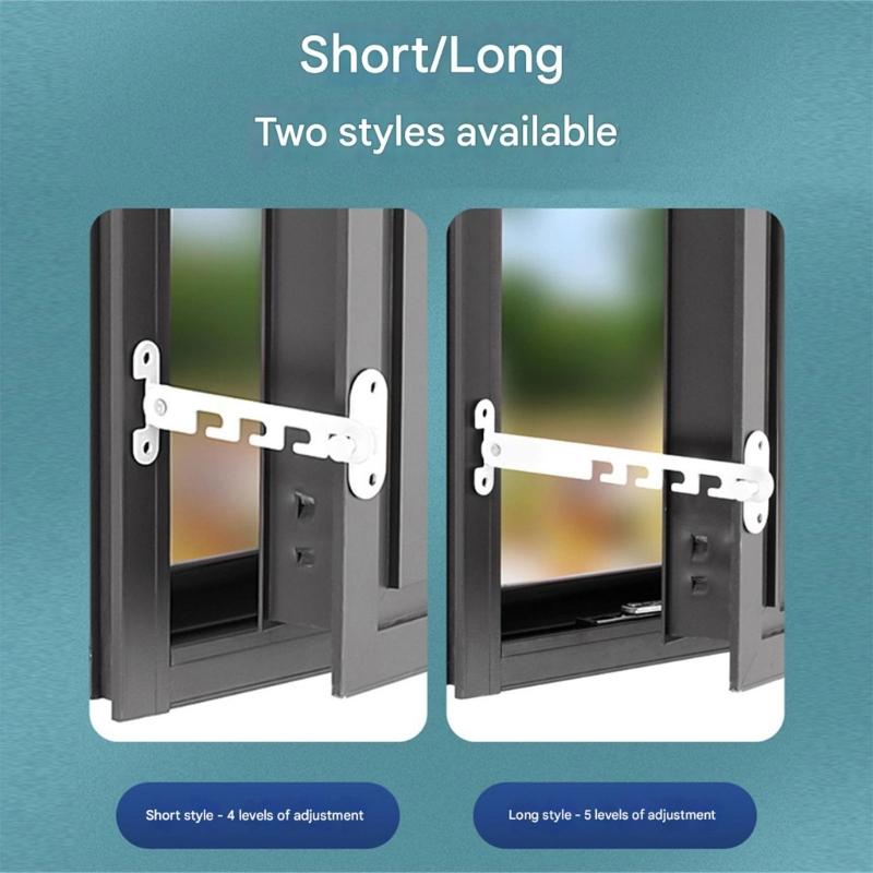 Window Restrictor Latches Adjustable Window Limiters Carbon Steel Window Lock Hardware for Home Office Easy To Install