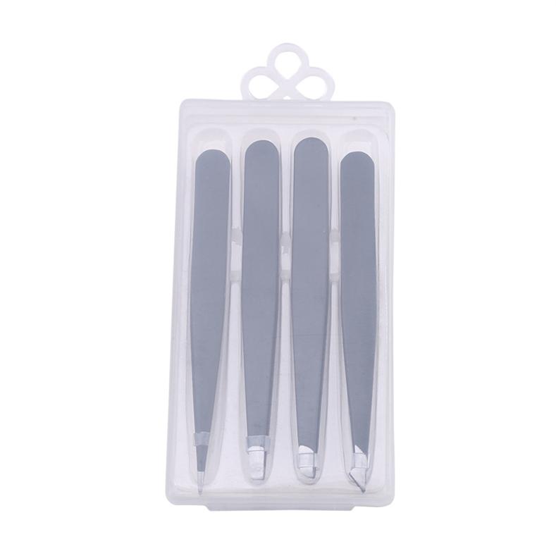 4 pezzi/3 pezzi pinzette di precisione per sopracciglia clip per depilazione sopracciglio in acciaio inossidabile set di strumenti di bellezza
