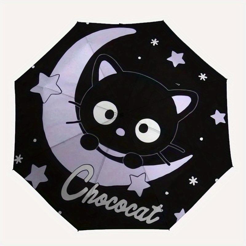 1pc ChococatUmbrella with Plastic Handle,Suitable for All Seasons Home Travel Outdoor UmbrellaSanlio180