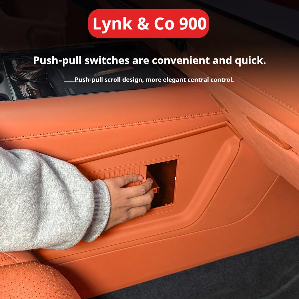 Fit For Lynk & Co 900 Car Center Console Lower Layer Privacy Storage Partition Inner Storage Box Car Interior Modification
