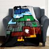 Custom Name Minecraft Adventure Quest Blanket for Couch & Bed, Plush Cozy Fuzzy Blanket Super Soft & Warm Blankets for Fall and Winter. 0908442