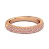 925 Sterlingsilber Roségold Vermeil Rosa Topas Ewigkeitsring Damen Ehering