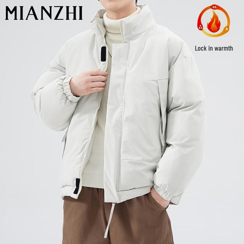 

Men s American Casual Stand-Collar Padded Jacket L