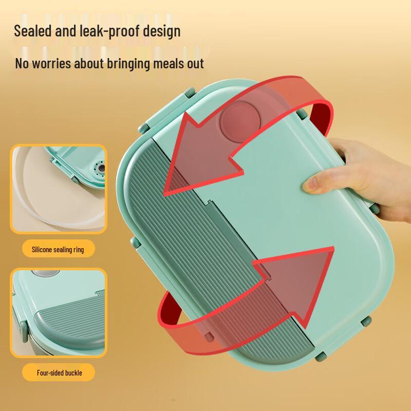 304 Stainless Steel Two-Layer 1250ml Bento Lunch Box