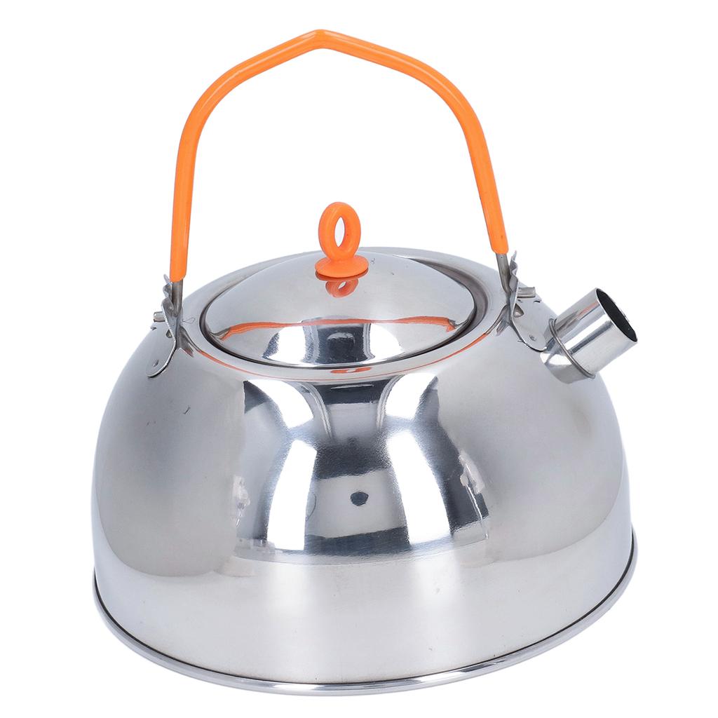 Portable Camp Tea Pot 304 Stainless Steel Heat Insulation Prevent Scald Mini Tea Kettle for Outdoor Picnic Fishing