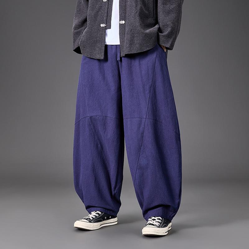 Men's Spring Loose Harem Pants Chinese Linen Oversize Sweatpants High Quality Casual Brand Male Harem Trousers
