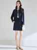 Spring Retro Indigo Denim Slimming Jean & Petite Half Skirt Set