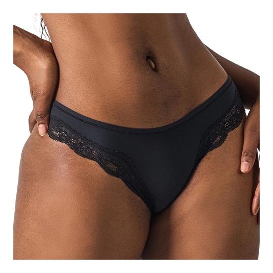 Women s Lace Trim Thong Low Rise Breathable Underwear Sexy T M