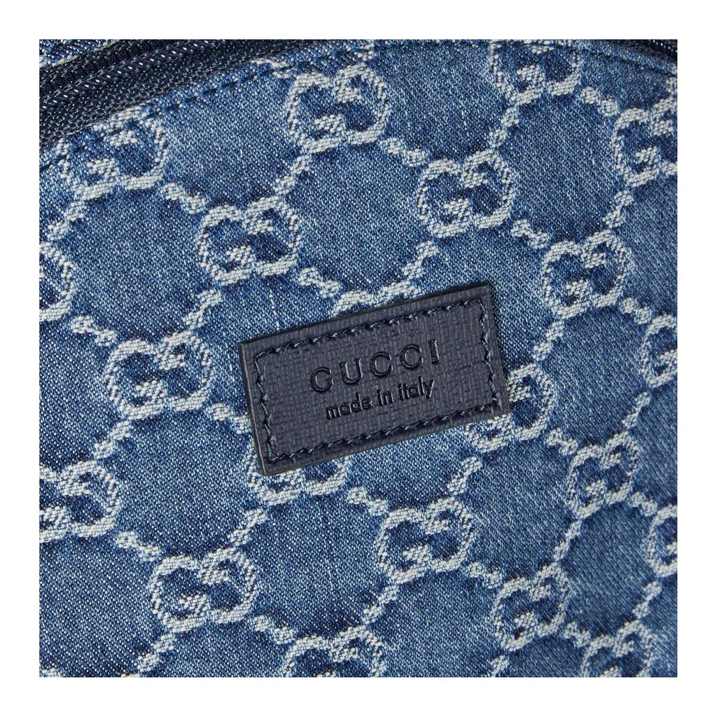 Gucci Zaino Bambino GG Leather Tag Denim Backpack Kids Backpack Blue 782708-FAEI7-4242