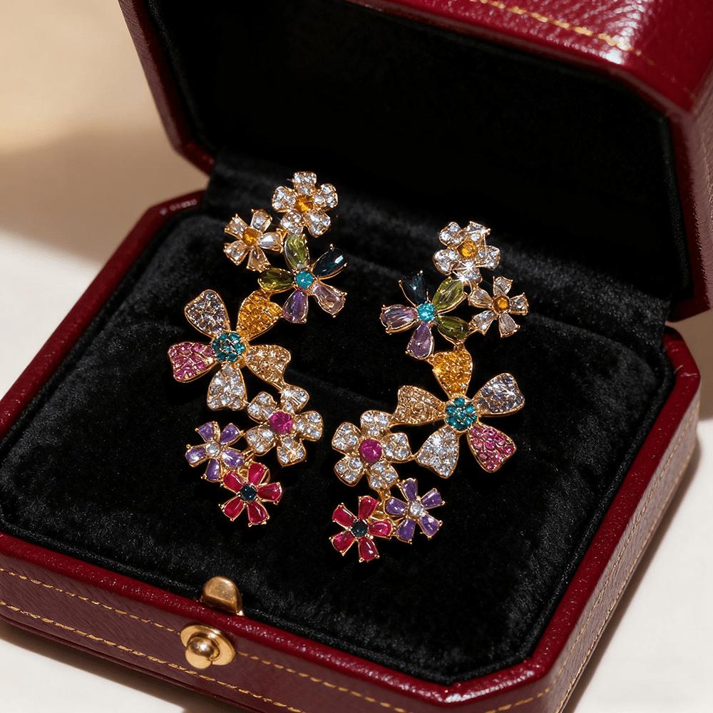 Elegant Floral Stud Earrings for Women Dainty Colourful Flower Design Perfect Gift for Birthdays Anniversaries Special Occasions