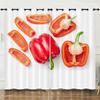 Curtains, Vegetables, Red Peppers, Digital Printing, Blackout Curtains, European And American Sizes, No Punching