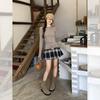 Korean Oat Crew Neck Autumn New Long-sleeved T-shirt with Bottoming Shirt Slim-fitting Lazy Temperament Top Women