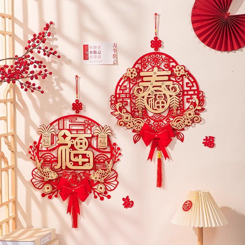 Lunar  Horse Year Wall Hanging Pendant  Spring Festival Decorations 2026 Chinese New New Year Hanging Ornament Room Decor