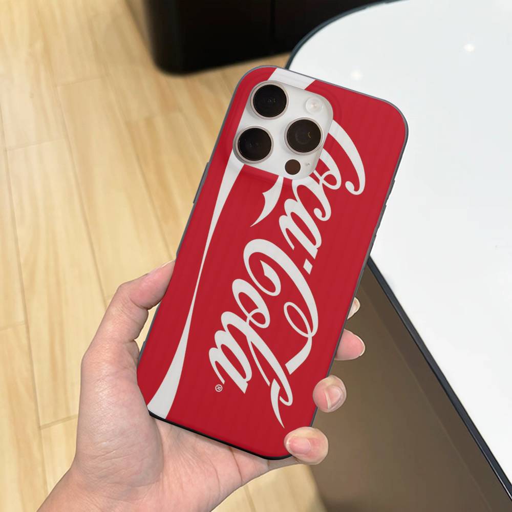 

Logo C-Coca C-Cola Fashion Phone Case For IPhone 11 12 13 14 15 16 17 Pro Max PLUS Pro Wave Corrugated Silicone Case iPhone 17