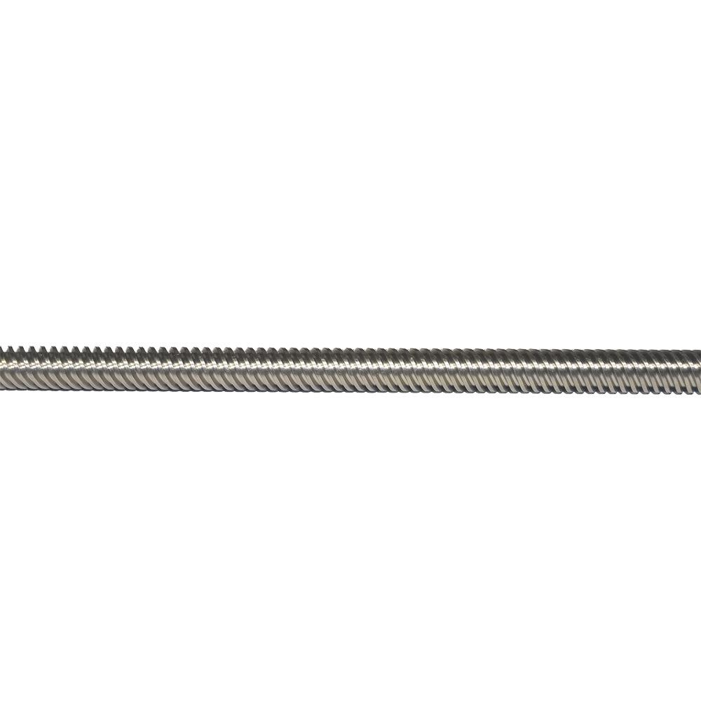 304 Stainless Steel T8 Lead Screw, Trapezoidal, 2mm Pitch, 10mm Lead