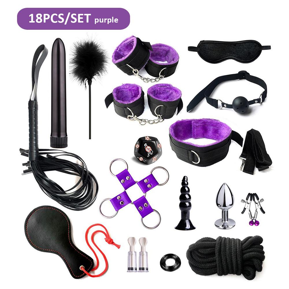 Sex Toys Set for Adult 18 Couple Flirt Game Handcuffs Anal Plug Vibrators  Erotic Products for Sexy Shop Sextots Woman