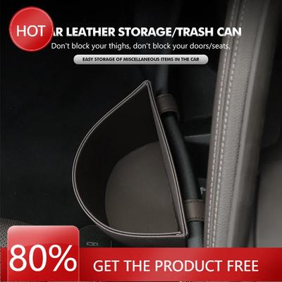 Leather Car Door Trash Can Hanging Garbage Storage Barrel For Benz AMG A C E S G Class W201 W210 W108 W204 W205 W203