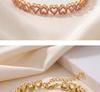 European & American Rhinestone Heart Luxury Bracelet - Girls' High-End Fashion Jewelry